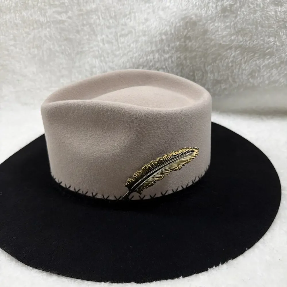 Metal Gold / Silver Feather Hat Pin – Western Style – Inspired Look